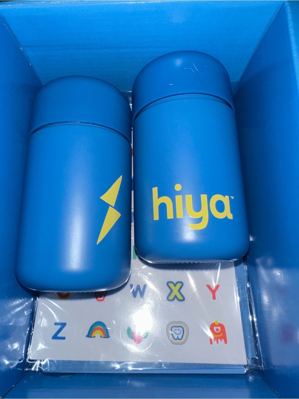 Hiya kids blue glass jar - New in box